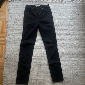 Black high waisted madewell skinny jeans 10” high rise